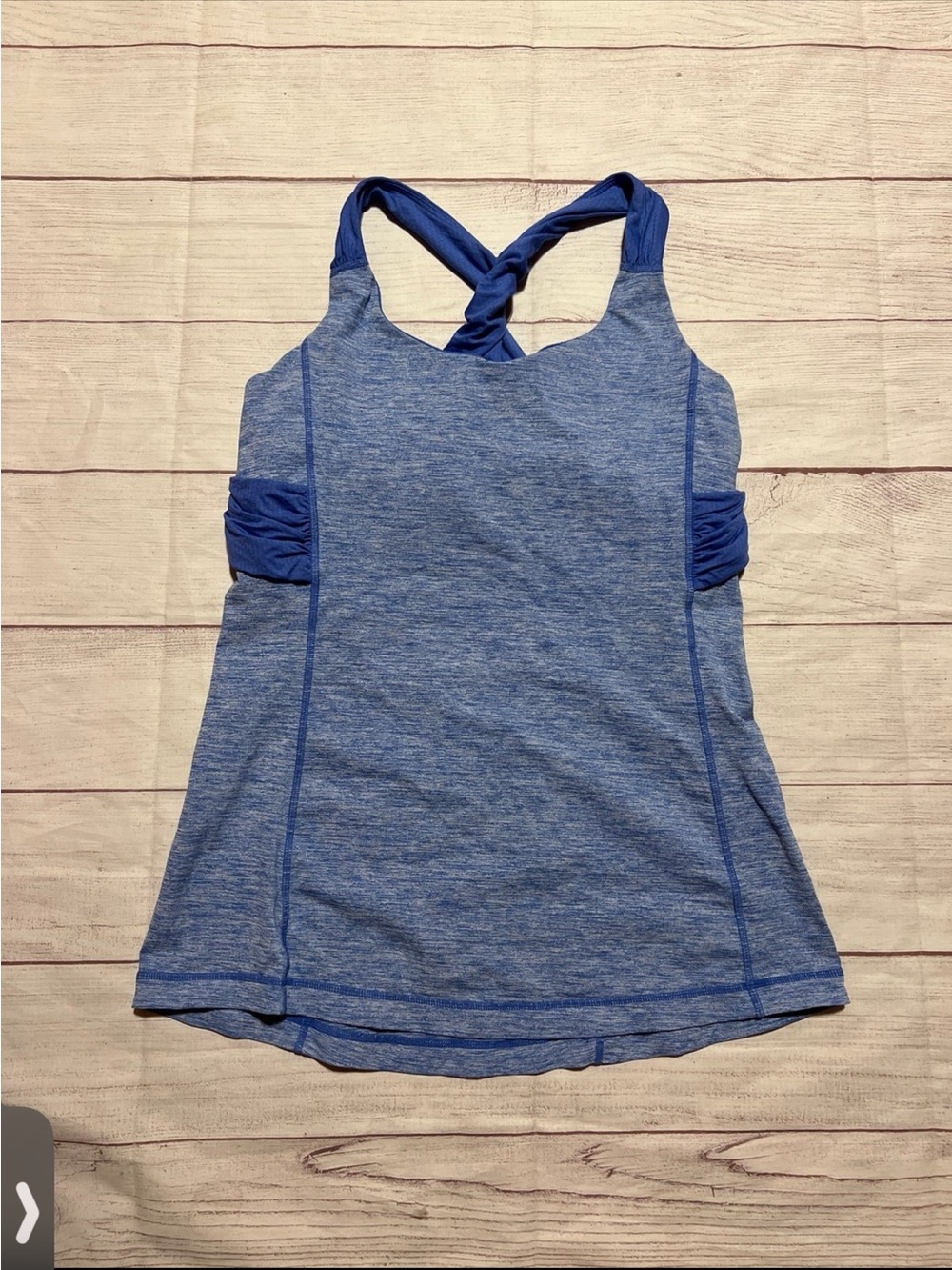 Lululemon Athletica Spin Me Tank Top in Heathered Rocksteady Blue size 10